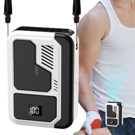 Belt Clip Fan,Under Shirt Clamp-On Waist Fan | 3 Wind Speeds Digital Display Air Cooler, Hot Weather Appliance for Camping, Hiking, Fishing, Beach, Gym, Travel