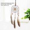 ネイティブアメリカンインディアンドリームキャッチャー、サーキュラーネットドリームキャッチャー付きフェザーシェル車の子供用寝室の壁掛け装飾飾り