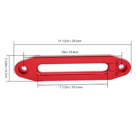Tissting Hawse Fairlead 10" Winch Rope Window 8000-15000Lbs Aluminum Winch Cable Guide Off-Road Vehicle Winch Cable Management Winches Window for ATV UTV (Red)