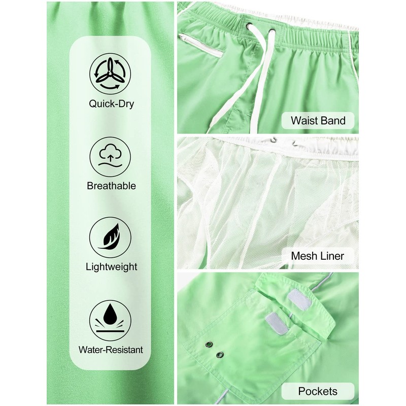 unitop Bañador para hombre, diseño de rayas coloridas con forro,