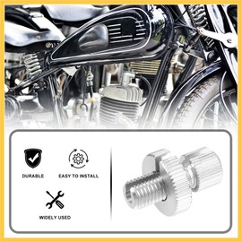 REPAIROCK 1 Pcs M10 Brake Clutch Cable Line Adjuster Screw Adjusting Bolt with Slotted for Motorcycle Bike Scooter Aluminum Alloy Silver Tone Auto Replacement Parts