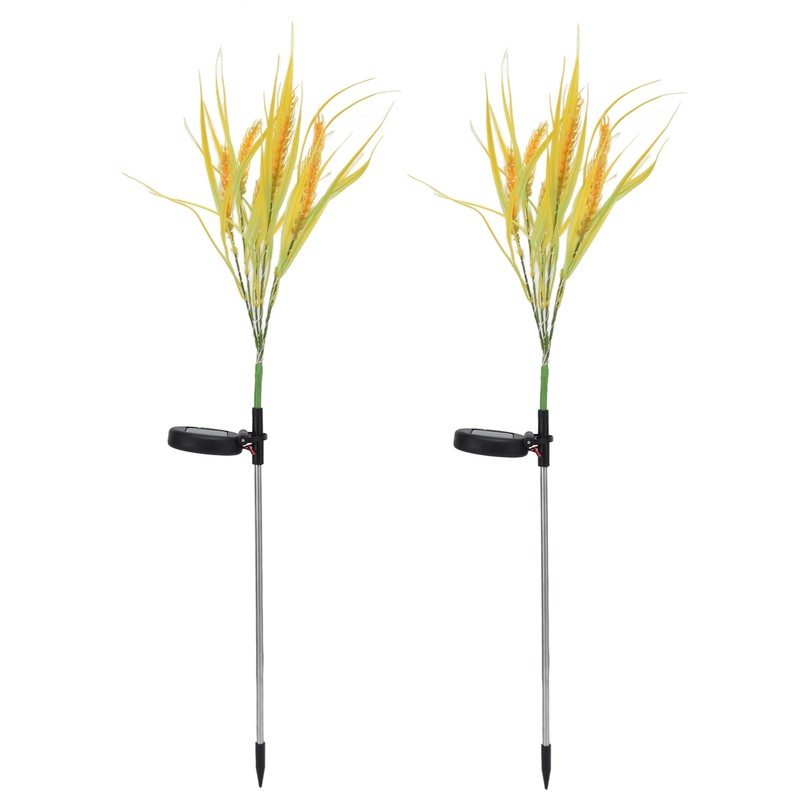 2pcs Solar Wheat Ear Lights IP44 Waterproof Wheat Ear LED