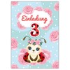 Junapack 12 Invitation Cards with 12 Envelopes for 3rd Children's