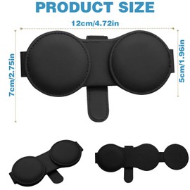 Magnetic Sunglasses Holder for Car Visor, 2 Clip Car Sunglass Holder Clip Car Glasses Holder, Leather Sunglass Eyeglass Hanger Clip for Car Sun Visor for Women Man, Car Gadgets & Accessories (Black)