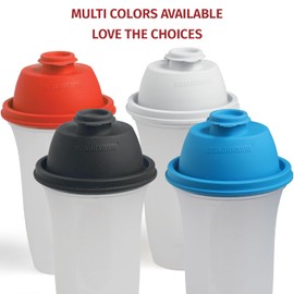 SIGNORA WARE Shaker Bottles | 17-Ounce Plastic Protein Shake Bottle for Meal Replacement Shakes & Smoothies, Beverages, Mixing Salad Dressing & Sauces, Margarita, & More