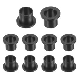 QUARKZMAN Pack of 10 Flanged Plain Bearings Plastic Bushings 8.5mm Bore x 10mm OD x 10mm Length Nylon Bushings Black
