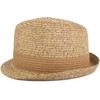 styleBREAKER Trilby 04025002 Unisex Lightweight Paper Hat with Contrasting Trim,