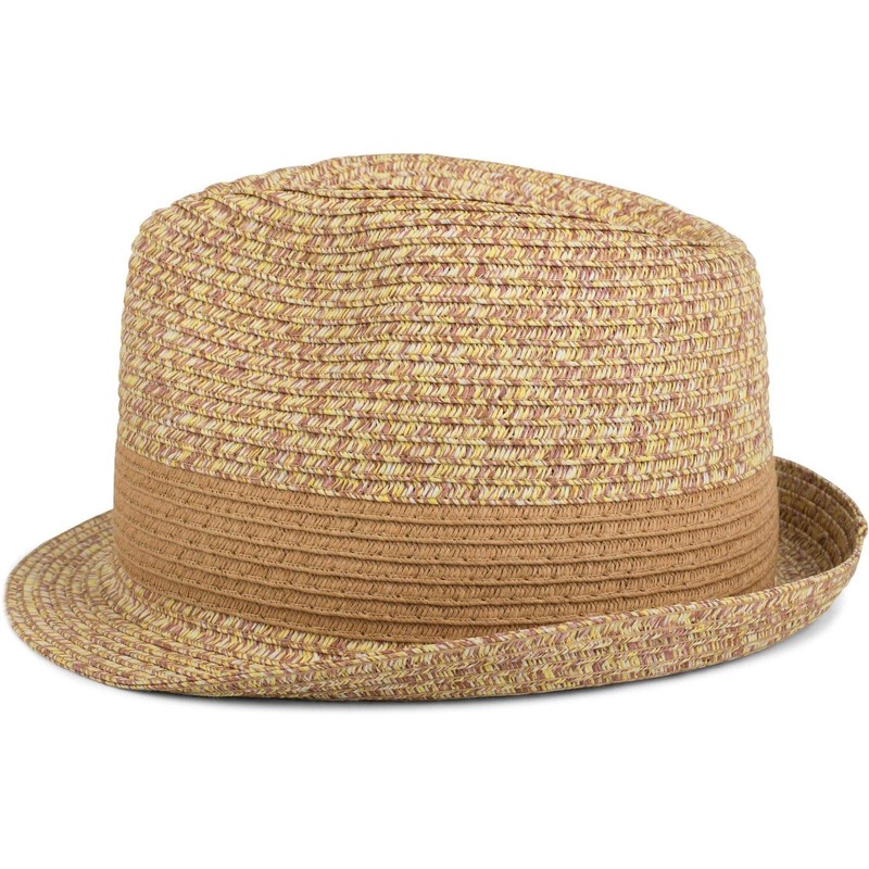 styleBREAKER Trilby 04025002 Unisex Lightweight Paper Hat with Contrasting Trim,