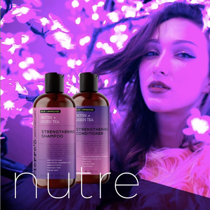 Pierres Apothecary PA Strengthening Shampoo Biotin Green Tea 473 ml