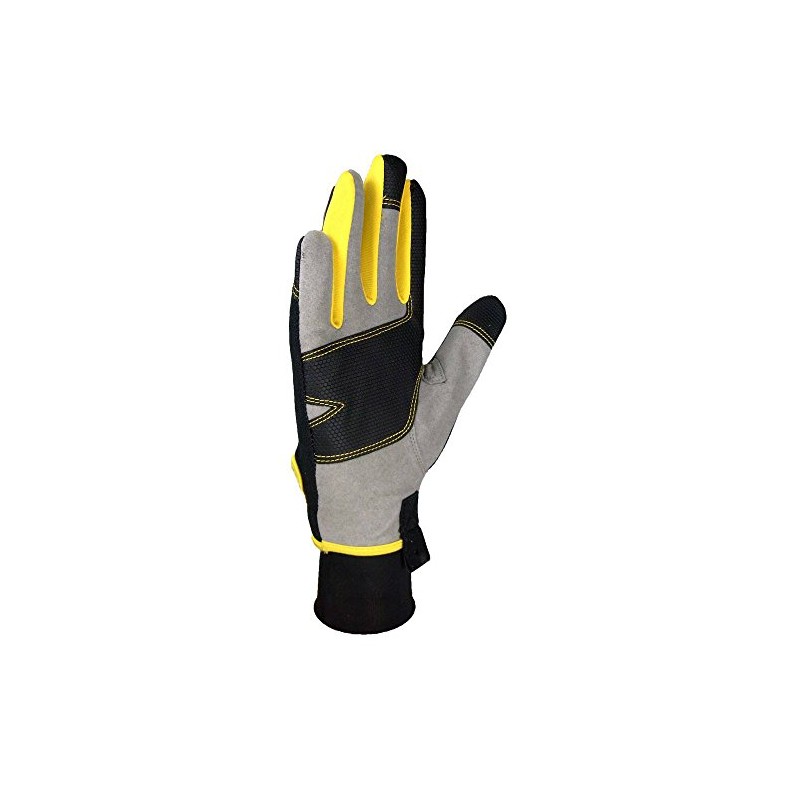 TREVENTO TVC-201 Micro Leather Gloves Black x Yellow LL