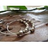 ★ OLIVE HANDGEFERTIGTE KERAMIK & SILBER CREOLEN ★ einmalige Ethno