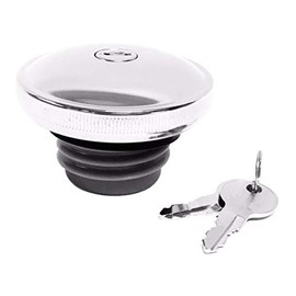 Locking Screw-in Ratcheting Chrome Vented Key Lock Gas Cap Motorcycle Tank Sportster Harley Davidson Dyna Chopper Similar Fuel Caps 03-0320A-A Drag Specialties 141892 Softail 1996-2017 J&P 7200843