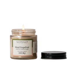 Votivo Island Grapefruit 2.8 oz Discovery Candle | Soy Wax Blend | Tropical Fruity Scent | 25 Hour Burn Time | Candles for Home Scented | Candle Gifts | Highly Scented