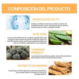 Ácido Glicólico Solución Tonificante Exfoliante Antimanchas                                                                                           