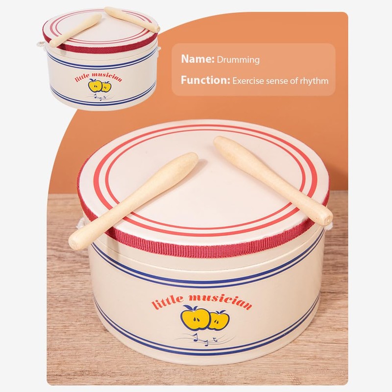 Btuty 5 Piece Wooden Percussion Set Musical Instrument Funny Interactive