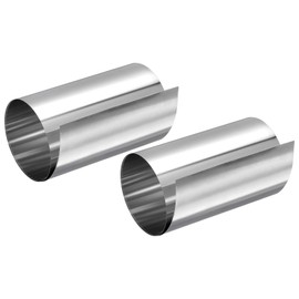 TA-VIGOR 2Pcs 304 Stainless Steel Foil Roll, 1000mm x 100mm x 0.02mm Metal Strip Sheet Fine Plate Sheet Foil for Crafts, Electronic Equipment