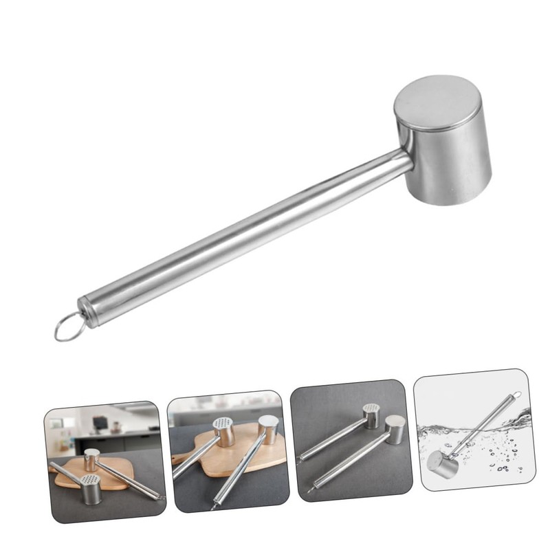 Ipetboom Stainless Steel Meat Mallet Heavy Duty Dual Sided Tenderizer