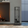 Fire Beauty 5 Pieces Fireplace Tools Set Wrought Iron Fire