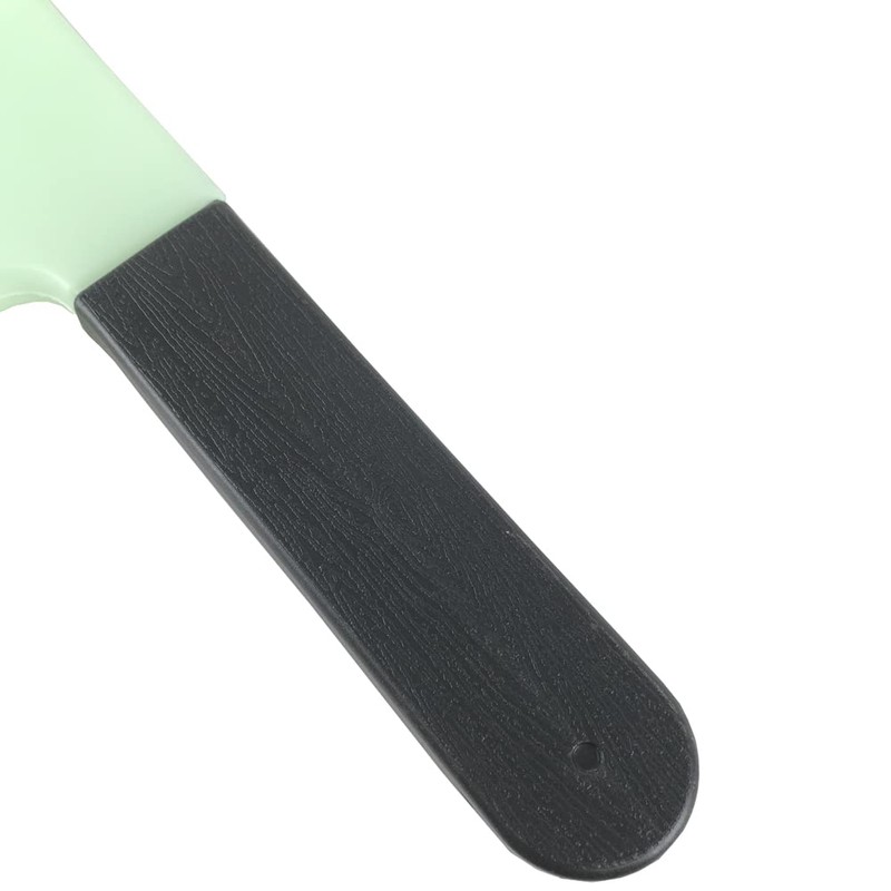 Giant Plastic Butcher Knife Cleaver Jumbo Prop With Green Blade