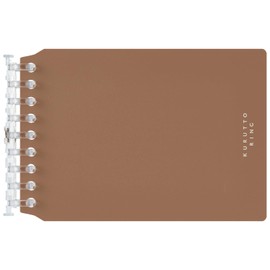 Maruman FMR9SETA-07 Mini Binder, 9 Holes, Loose Leaf Included, Brown