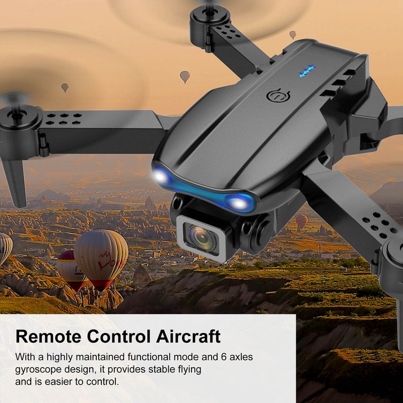 E99 Pro Foldable RC Aircraft with Dual Cameras 6 Axles