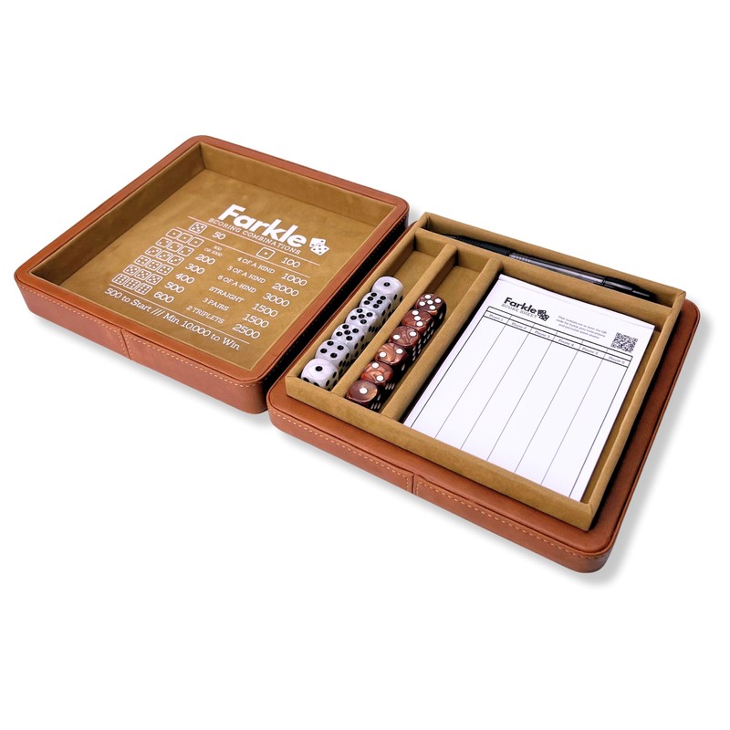 Luck Lab Farkle Dice Tray and Storage Case - Includes