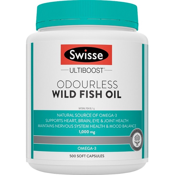 Swisse Odourless Wild Fish Oil 1000mg Capsules 500