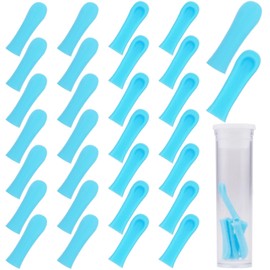 Naturahand 30 Pcs Ear Spoon Tips Ear Cleaner Replacement Tips Ear Waterproof Silicone Ear Spoon for Teens Adults Ear Wax Removal Kit(Blue)