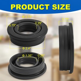 WD08X27458 Dishwasher Floating Seal Assembly Compatible with GE Hotpoint DDT700 GDT565 GDF510, Dishwasher Circulation Pump Inlet Grommet Replace PS16554611 AP7018540 WD08X25471 Dishwasher Sump Gasket