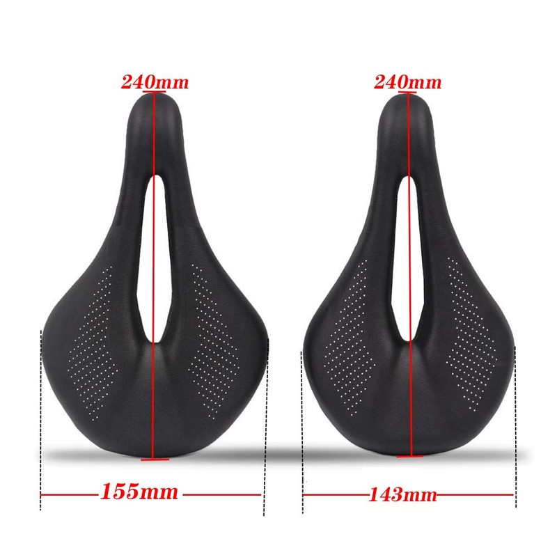 QIKU Super Lightweight Carbon Fibre Saddle 3K Cushion Black (240-143)