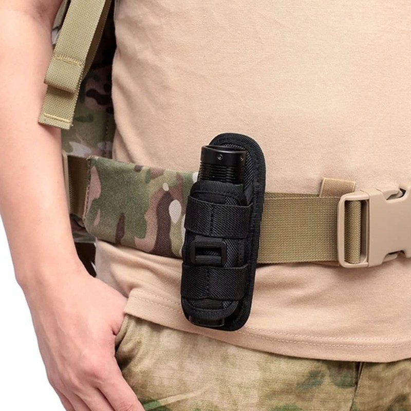 LINXGR Flashlight Holster with 360° Rotating Clip Tactical Flashlight Holder