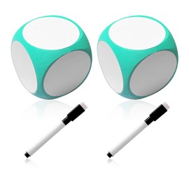 NyxSeat Pack of 2 Fitness Exercise Cubes with 2 Whiteboard Markers, DIY Fun Cube, Portable Gym Accessories, Suitable for Party Games, Family Parties, Gyms, Weddings, Birthday Parties