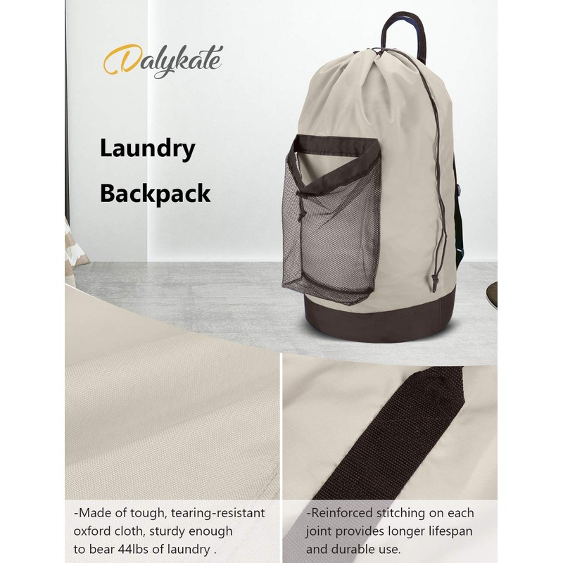 Dalykate Backpack Laundry Bag, 115L Large Hamper with Shoulder Straps,