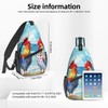 NiuKom Rooster Beach Watercolor Sling Bag For Women Crossbody Shoulder