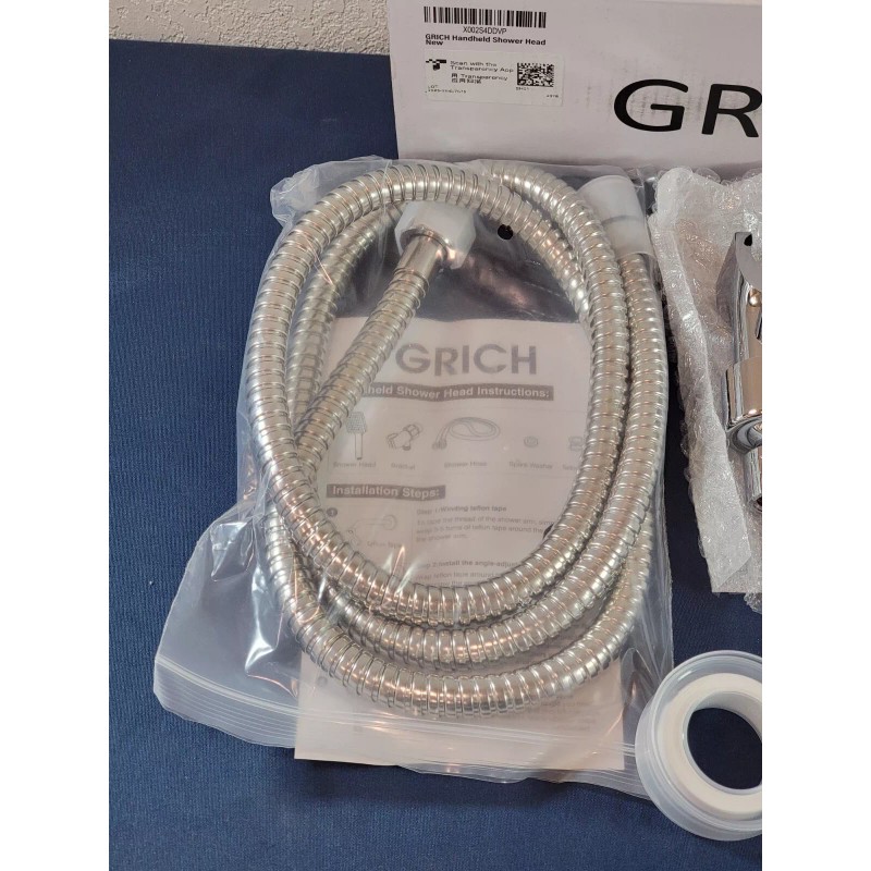 GRICH Venus Handheld Chrome Square Shower Head - NEW