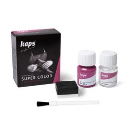 Kaps professional “Super Color” leather paint and “Preparer” for natural leather, synthetics and fabric (25 ml each) for the care and repair of leather shoes, assorted colours - -