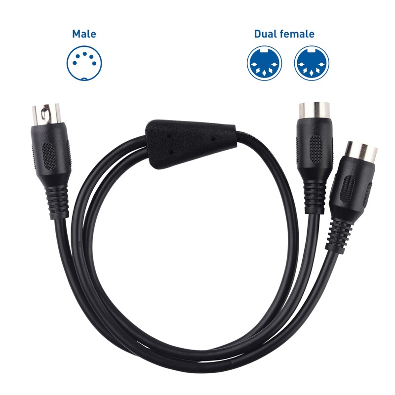Cable Matters 5-PIN DIN MIDI Splitter Cable (Dual MIDI Cable)