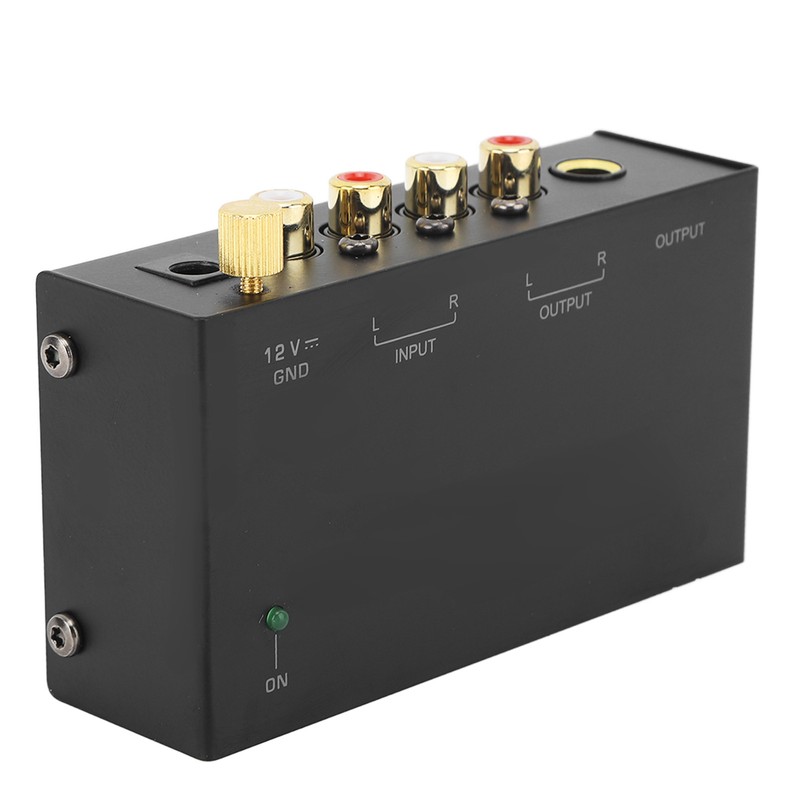Phono Preamplifier AC Metal 100‑240V Sound Record Player Preamplifier for