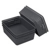 Easymanie A4 Paper Plastic Storage Basket Tray, 5 Packs, Grey