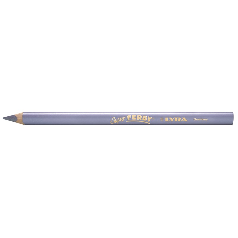 LYRA Super Ferby Metallic Wooden Chunky Colouring Pencils, 6 Assorted