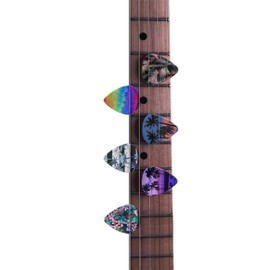 Jeiento Hawaiian Palm Tree Guitar Picks 6 Pack,Thin, Medium, Heavy Picks,Unique Artistic Variety Pack Guitar Pick for Acoustic Guitar,Bass Guitar, Electric Guitar