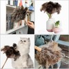 2count Ostrich Feather Duster 16 Inch Fluffy Natural with Wood