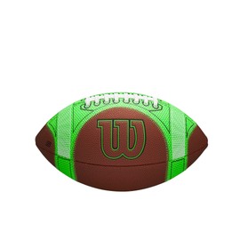 WILSON GST SpeedSkin Hylite Football - Brown/Green, Junior Size