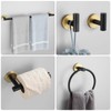 Black and Gold Towel Bar Set 6 Pieces Bathroom Hardware