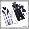 LEX STANDARD BL009 Men's Suspenders, Rubber Belt, Bow Tie, Y-Shaped,
