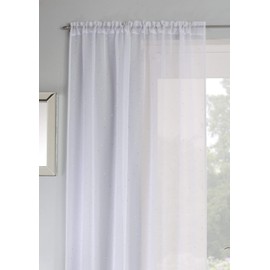 Tyrone Textiles Ltd Jewel White Diamante Voile Panel (Drop - 90" (229cm))