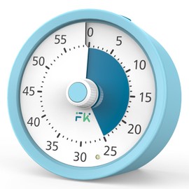 60 Minuten visueller Timer, Schreibtisch Timer für Kinder, Klassenzimmer Timer für das Lernen, Lehrer Schule Timer, Küche, Backen, Fitnessraum, Tee Timer, ADHD Zeit für Kinder (Blau)