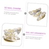 Baluue 10pcs 3D Butterfly Nail Charms Crystal Rhinestones Butterfly Nail