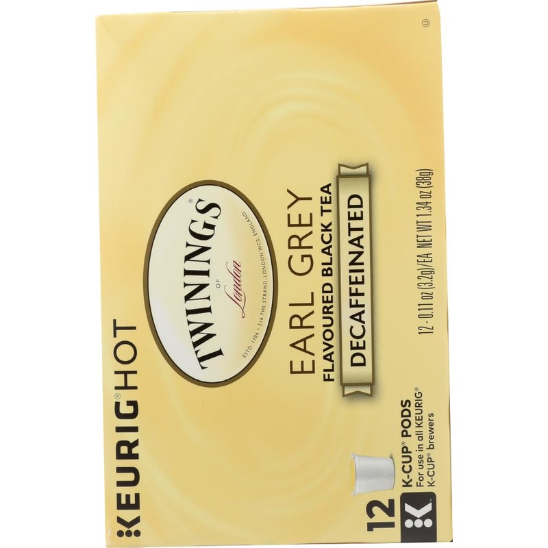 Twining's North America Inc. K-Cups, Earl Grey, Decaf, 12-Count (Pack
