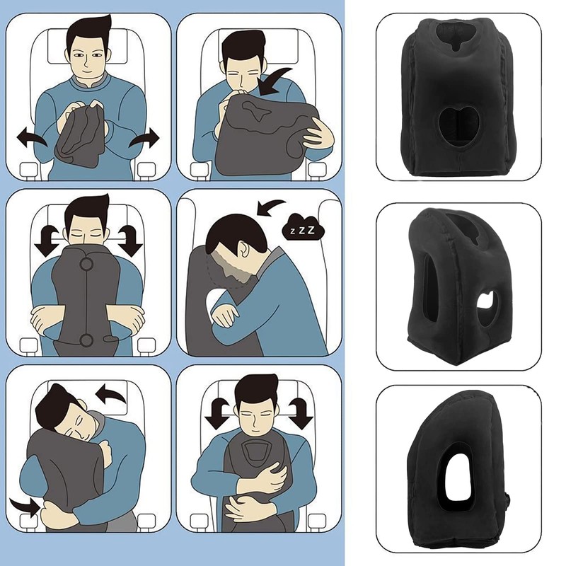 vapesoon Travel Pillow Support Headrest Portable Inflatable Travel Pillow for
